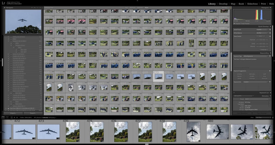 Lightroom Editing Screen