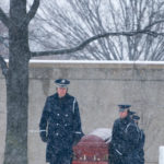 US Army Honor Guard in Section 59 in the snow | Arlington Photography | Arlington media, inc.