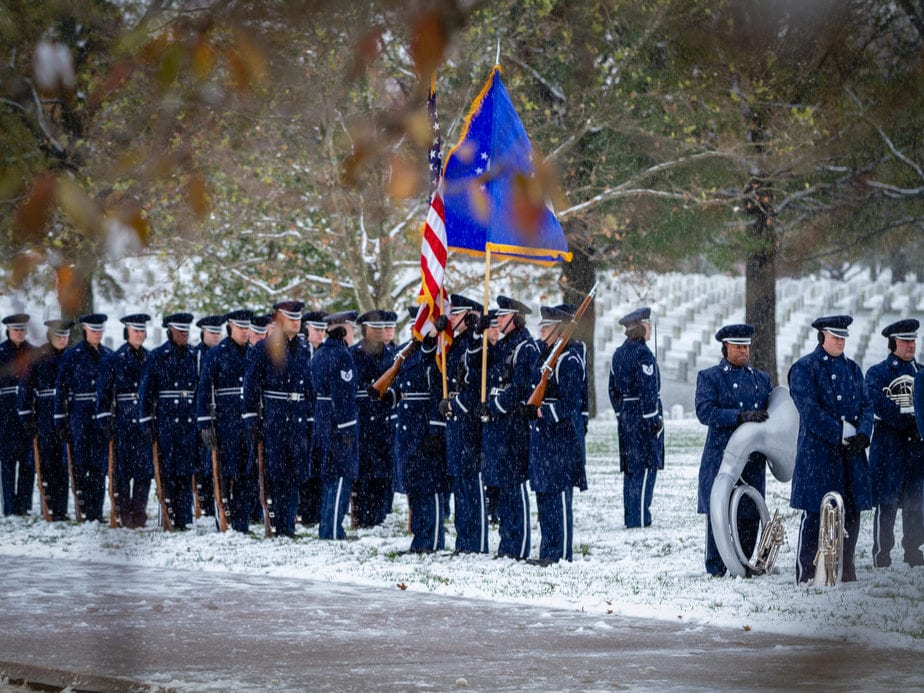 US Air Force in Section 60 arlington cemetery funeral picture | Arlington media, inc.