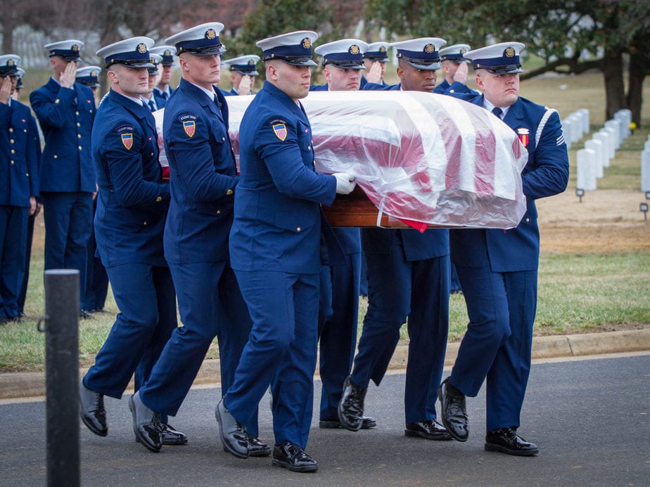 US Coast Guard Casket Team in Section 54 Arlington Nation Cemetery | Arlington media, inc.