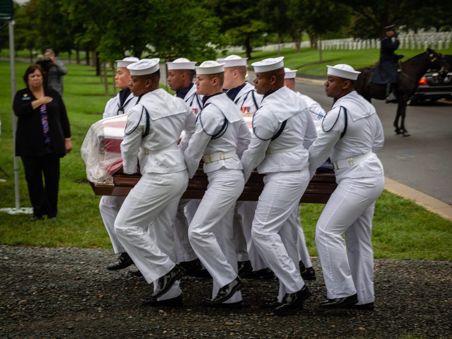 US Navy Casket Team in Section 12A Arlington National Cemetery | Arlington media, inc.