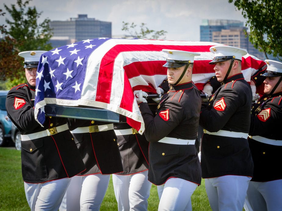 US Marine Casket Team in Section 57 Arlington National Cemetery | Arlington Media, Inc.