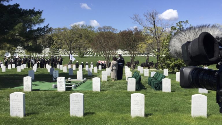 Covering a service in Arlington National Cemetery Section 60 with the US Navy | Arlington media, inc.