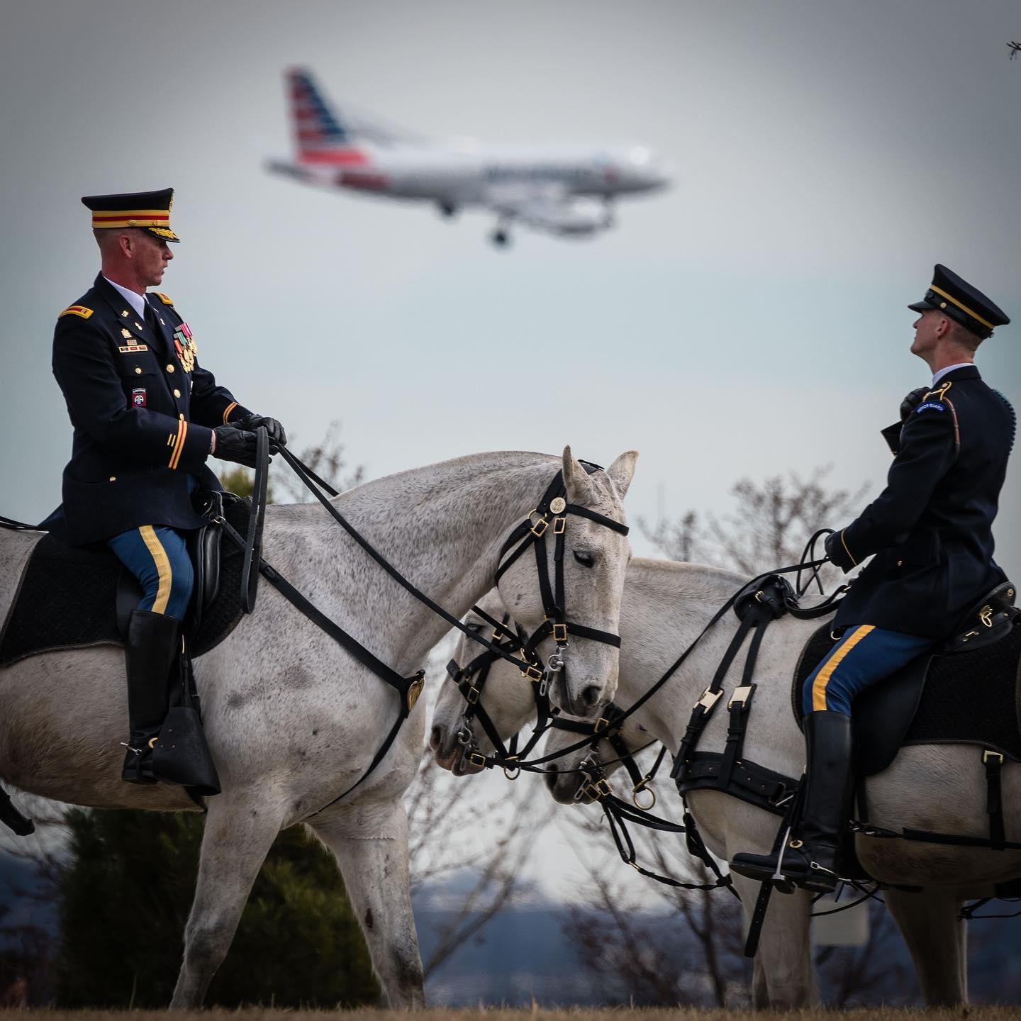 I don’t normally post photos of the military taken between services. But these were taken on one of the first services I did with Scott. The angle was just right to catch the horses, and the planes landing at National Airport. One airline even used one of these photos in a Memorial Day tweet a few years ago.