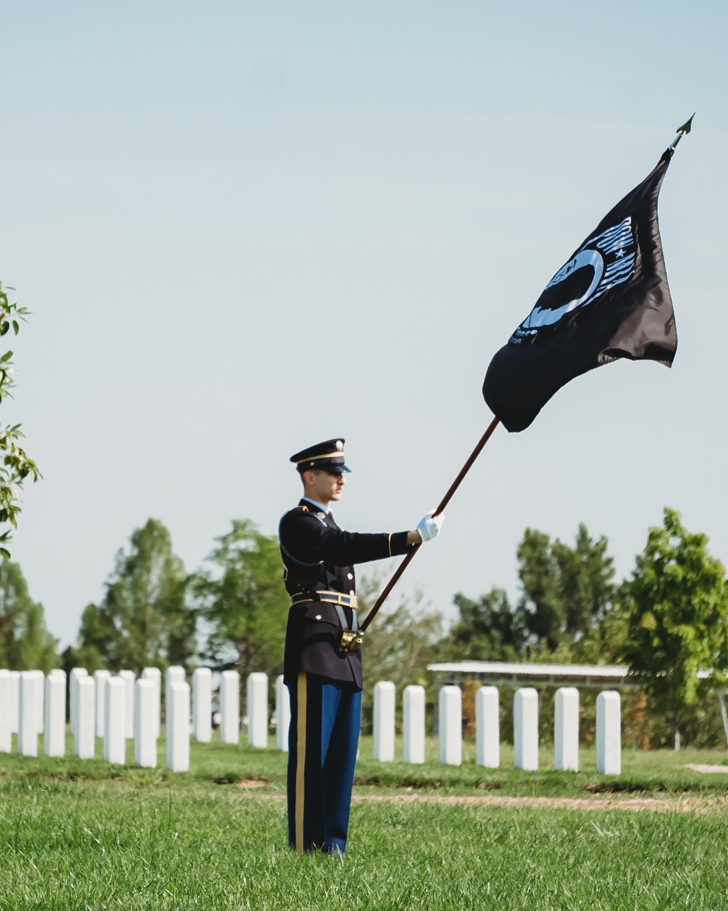 Today is also POW/MIA Recognition Day.  #YouAreNotForgotten⠀
⠀
The POW/MIA remembrance movement honors America's prisoners of war, those who are still missing in action and their families.⠀
⠀
Many of our service members suffered as prisoners of war during several decades of varying conflicts. While some of them made it home, tens of thousands more never did.⠀
⠀
According to a Congressional Research Service report on POWs:⠀
- 130,201 World War II service members were imprisoned; 14,072 them died⠀
- 7,140 Korean War service members were imprisoned; 2,701 of them died⠀
- 725 Vietnam War service members were imprisoned; 64 of them died⠀
- 37 service members were imprisoned during conflicts since 1991, including both Gulf wars; none are still in captivity⠀
⠀
According to the Defense POW/MIA Accounting Agency, 83,114 Americans who fought in those wars are still missing, including:⠀
- 73,515 from World War II (an approximate number due to limited or conflicting data)⠀
- 7,841 from the Korean War⠀
- 1,626 from Vietnam⠀
- 126 from the Cold War⠀
- 6 from conflicts since 1991⠀
⠀
For every POW/MIA Recognition Day since 1982, the flag has flown just below the stars and stripes at the White House – the only other flag to ever do so. In 1998, Congress ordered it to also be displayed on Armed Forces Day, Memorial Day, Flag Day, Independence Day and Veterans Day.⠀
⠀
Held during repatriations at Arlington National Cemetery, the black and white POW/MIA design reminds you of the extreme sacrifices of our POW/MIAs and America's pact to them: That we will take care of them and, no matter how much time has passed, they will make it back home.