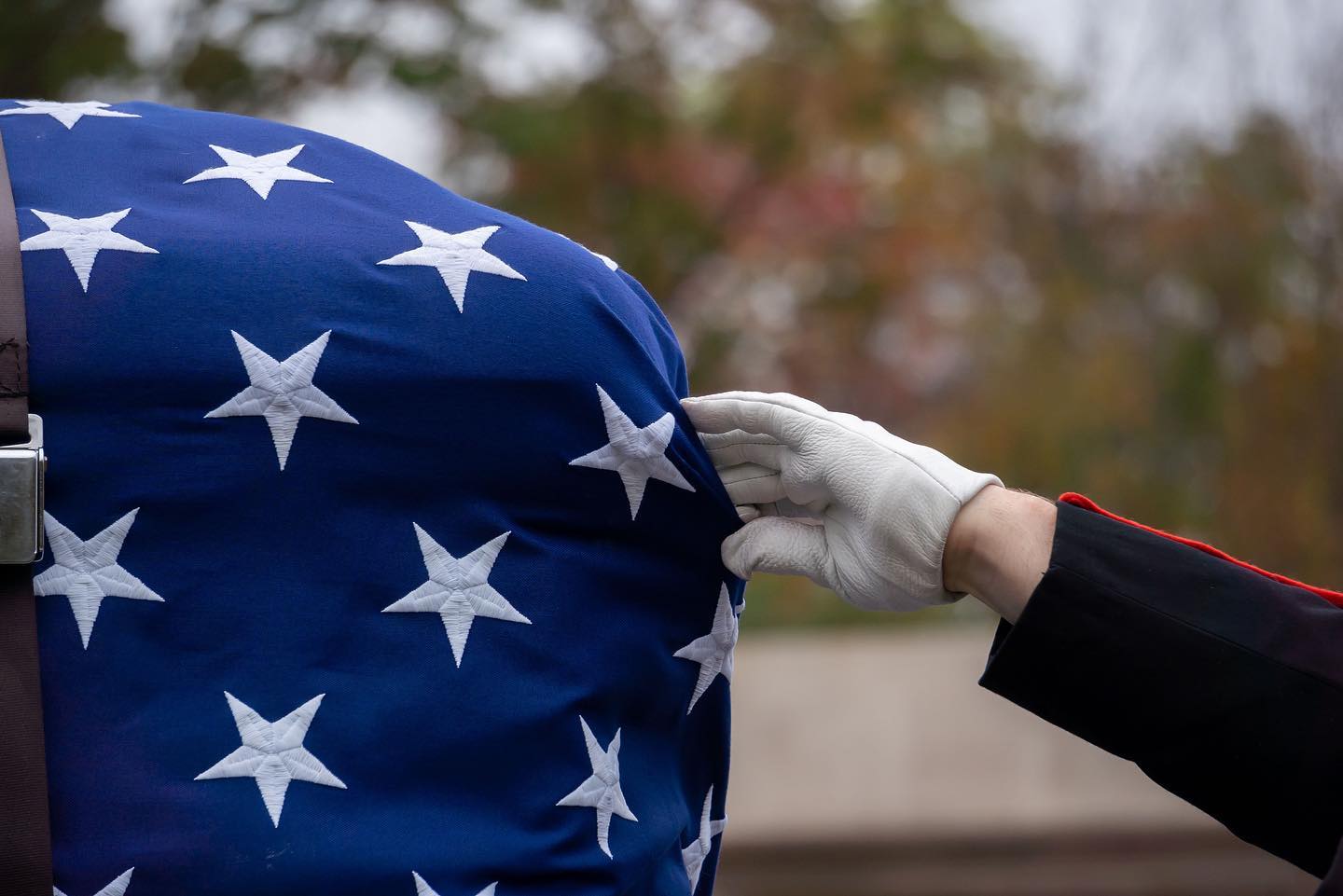 Attention to detail is an integral part of every service at Arlington National Cemetery.  The soldiers that take part in missions here make it their utmost priority to honor our country's veterans through their precision, practice, and perfection. 

Whether it is the folding of the flag, the marching, the commands, the firing of shots by the firing party, polishing of the tack, or the pressing of the uniform and shining of their shoes, they honor our veterans and fallen service members through every action.