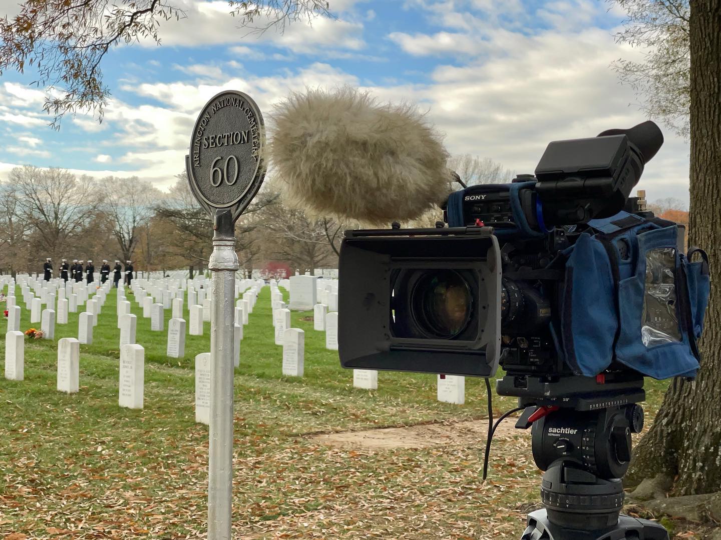 Set up and ready to go on a blustery morning in Section 60 with the @usmarinecorps