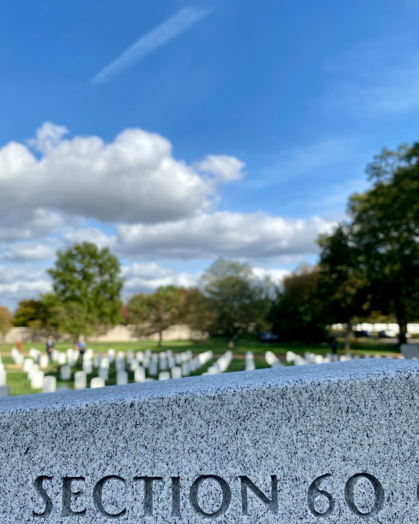 Looking  out over Section 60 at Arlington National Cemetery.