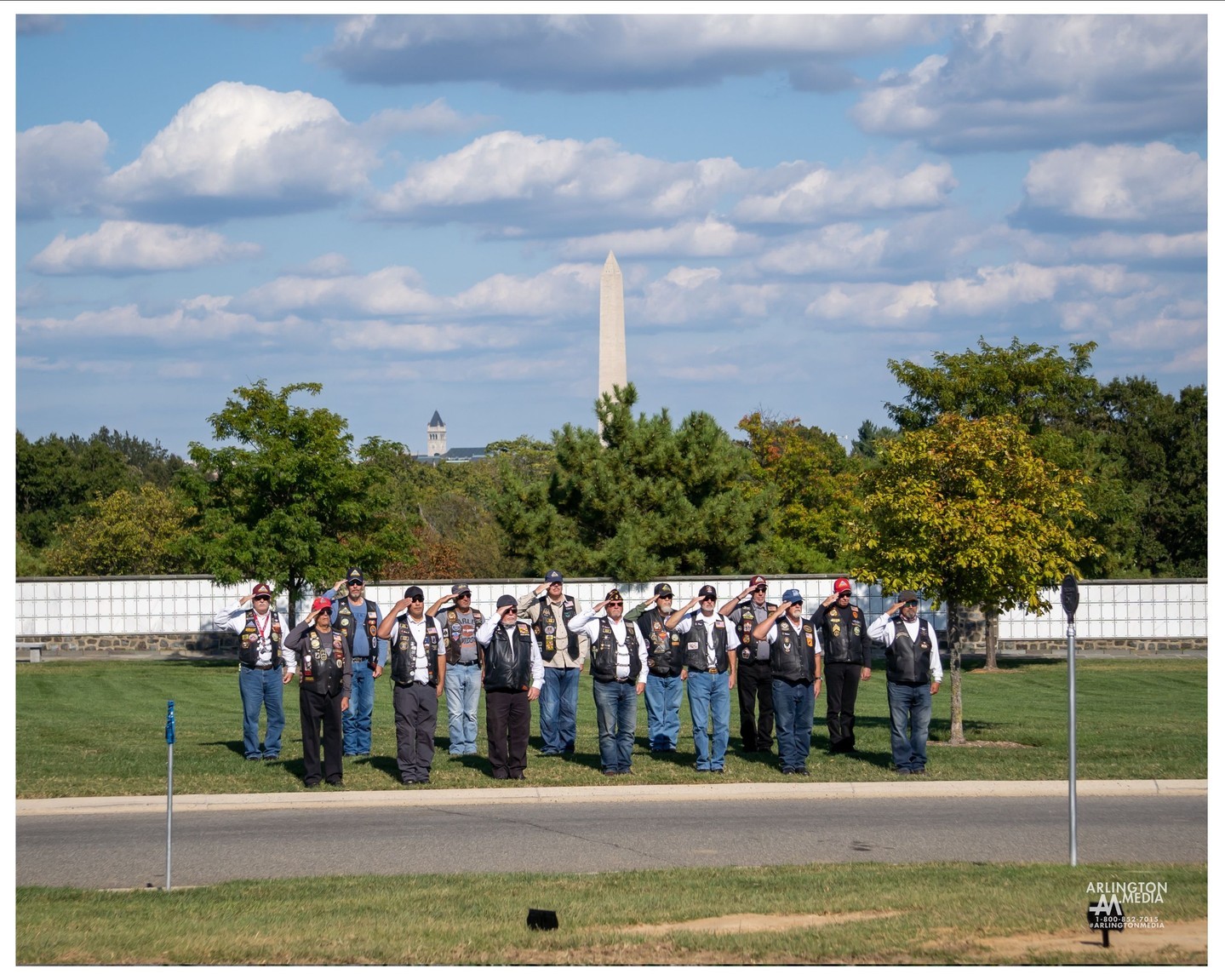 A U.S. Veterans Motorcycle group honors a hero at Arlington National Cemetery that was buried with full honors early last month.  These cyclists drove to the cemetery and stood at attention during the service and rendering of honors for their friend, a US Air Force Colonel, who dedicated his life to one of service for this country.

We were so glad to be able to capture this moment for their family, friends, and daughter who serves in the Air Force as well.  Arlington Media is humbled to provide services that capture these moments for generations to come.