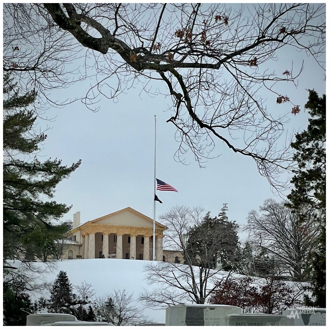 The Arlington House blanketed by a dusting of snow captured earlier this month by our team at @arlingtonmedia.

Not only do we pride ourselves on accurately and respectfully capturing services for loved ones and family members to remember, but we also hope that our images can show parts of the cemetery and moments that are missed, passed-by, and sometimes unseen in the whirlwind of the experience.  Photography immortalizes these moments as memories for generations to come -- something we honored to do for America's fallen heroes and their families.