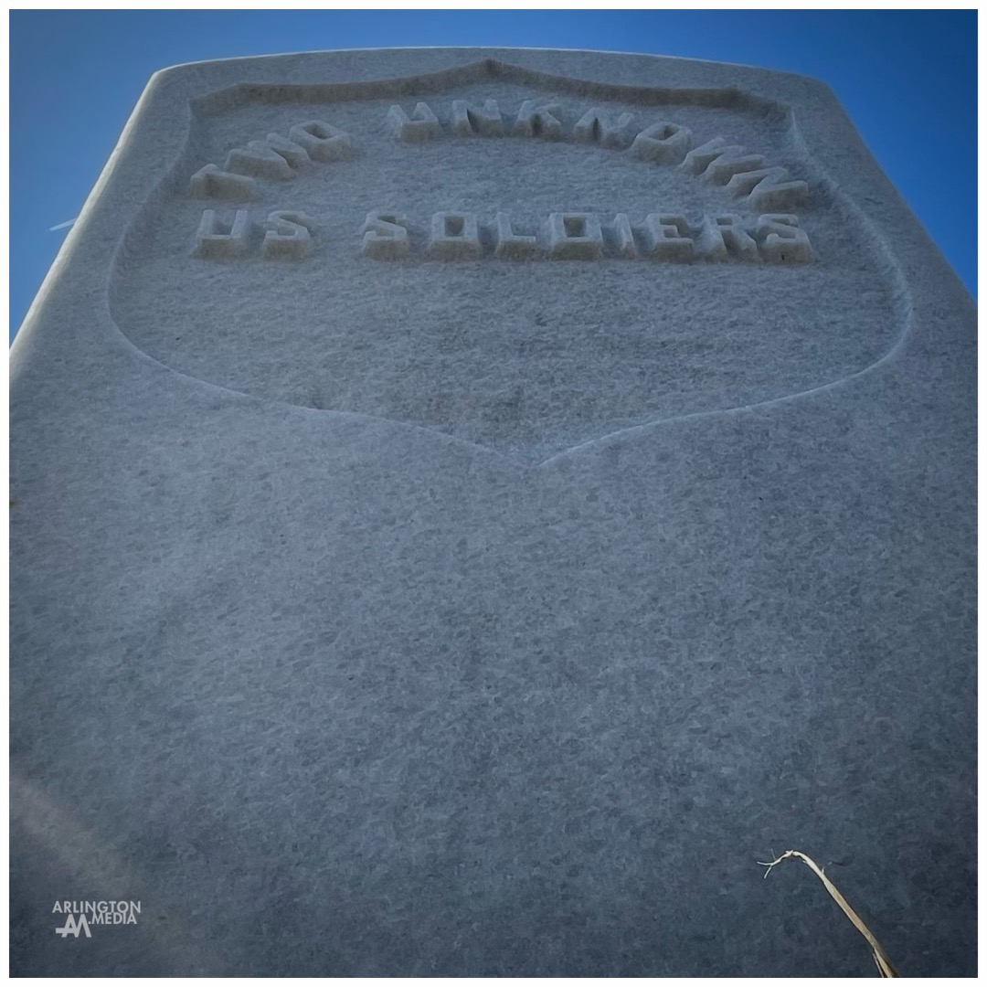 This headstone marks the burial place of two unknown US Soldiers.

Of the more than 5,000 unknown soldiers who are buried at Arlington, many can be found in section 27. Their headstones are distinguished by their small block shape.

Additionally, this section is the resting place for Private William Henry Christman. Interred on May 13th 1864, Christman was the first military burial on the Arlington grounds. If you are visiting Arlington National Cemetery visit, take some extra time to explore section 27. It’s a bit off the beaten path, but well worth it. The stop for Ord and Weitzel Gate which leads to The Marine Corp War Memorial (Iwo Jima Memorial) will drop you off near Section 27.

Information gleaned from Arlington Tours and image captured by @arlingtonmedia.