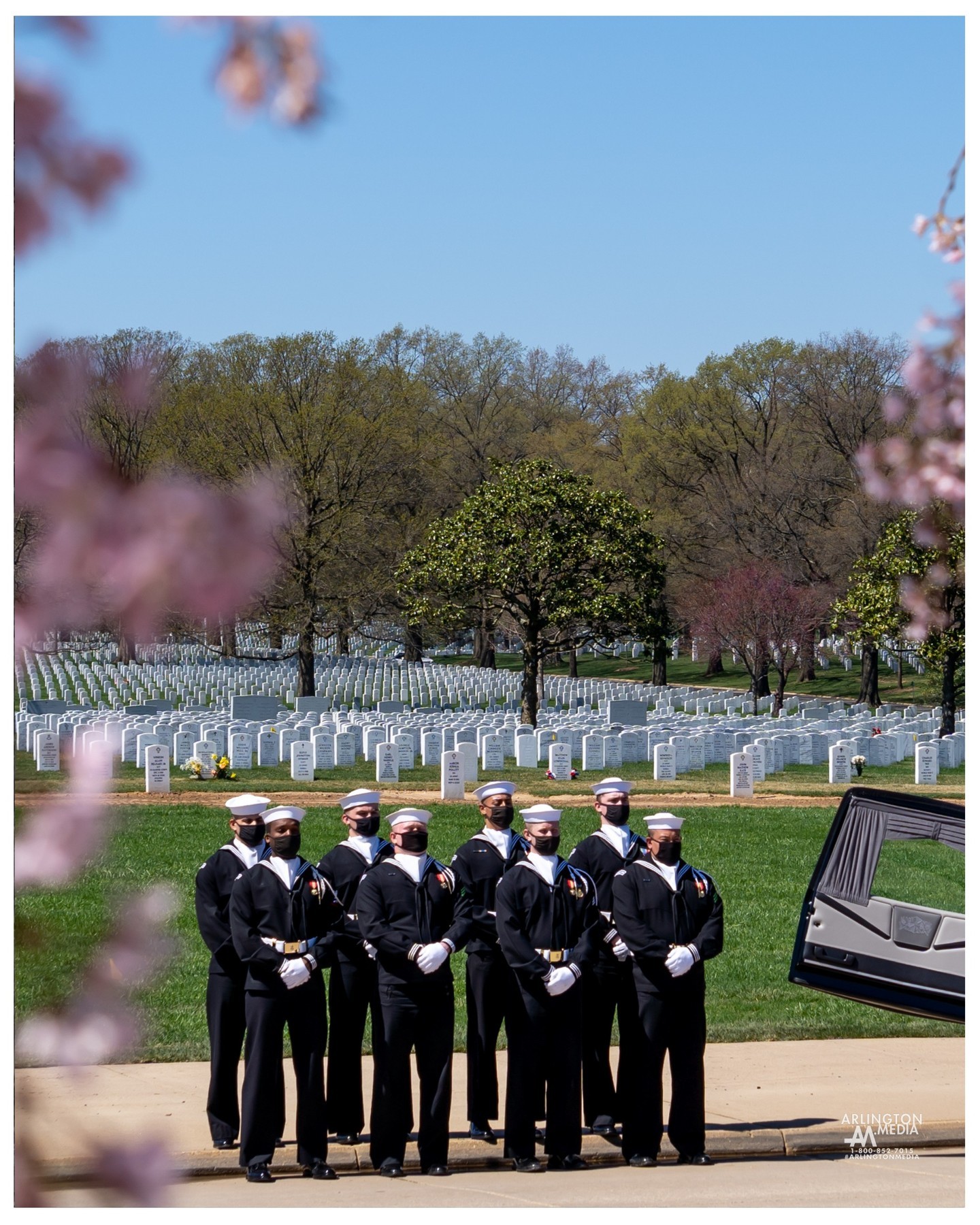 Sailors stand waiting for a full honors service at Marshall Transfer in Arlington National Cemetery.

Marshall Transfer was named after US Supreme Court justice Thurgood Marshall.

Appointed by President Lyndon B. Johnson in 1967, Thurgood Marshall was the first African American Supreme Court justice, and the only black justice during his 24-year tenure. 

Born in Baltimore, Maryland, Marshall attended segregated public schools and experienced racism firsthand. Rejected from the University of Maryland School of Law because he was black, Marshall attended Howard University Law School, graduating first in his class in 1933. After graduation, Marshall began practicing law in his hometown of Baltimore. In his first major court victory, in 1935 he successfully sued the University of Maryland Law School for denying admission to a black applicant on the grounds of race. In 1940, he founded and served as executive director of the NAACP Legal Defense and Educational Fund. In that position, he argued numerous cases before the Supreme Court — including Brown v. Board of Education (1954), which held that the racial segregation of public schools violated the Constitution. Marshall won 29 of the 32 cases that he argued before the Supreme Court. 

In 1961, President John F. Kennedy appointed Marshall to the U.S. Court of Appeals for the Second Circuit, and in 1965 President Johnson appointed him as Solicitor General — making him, at the time, the highest-ranking black government official in U.S. history. 

On the Supreme Court, Marshall consistently defended the constitutional protection of individual rights, including the rights of criminal defendants. He also continued advocating for the civil rights of African Americans and other minorities. He famously described his legal philosophy as, "You do what you think is right, and the law will catch up." Marshall's clerks included current Supreme Court Justice Elena Kagan and such renowned law professors as Cass Sunstein and Randall L. Kennedy.